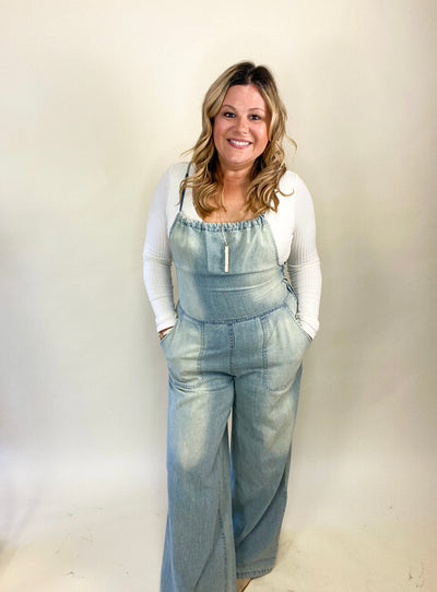 Everything I Need Wide Leg Overall Jumpsuit