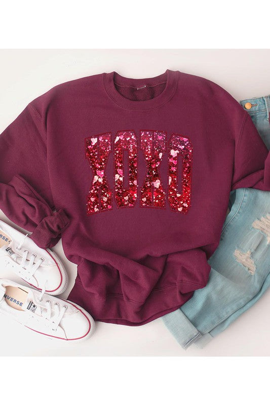 Cupids Xoxo Fleece Sweatshirt – Pink Willow Boutique
