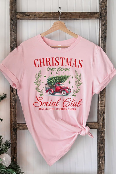 Christmas Tree Farm Social Club Holiday Tee