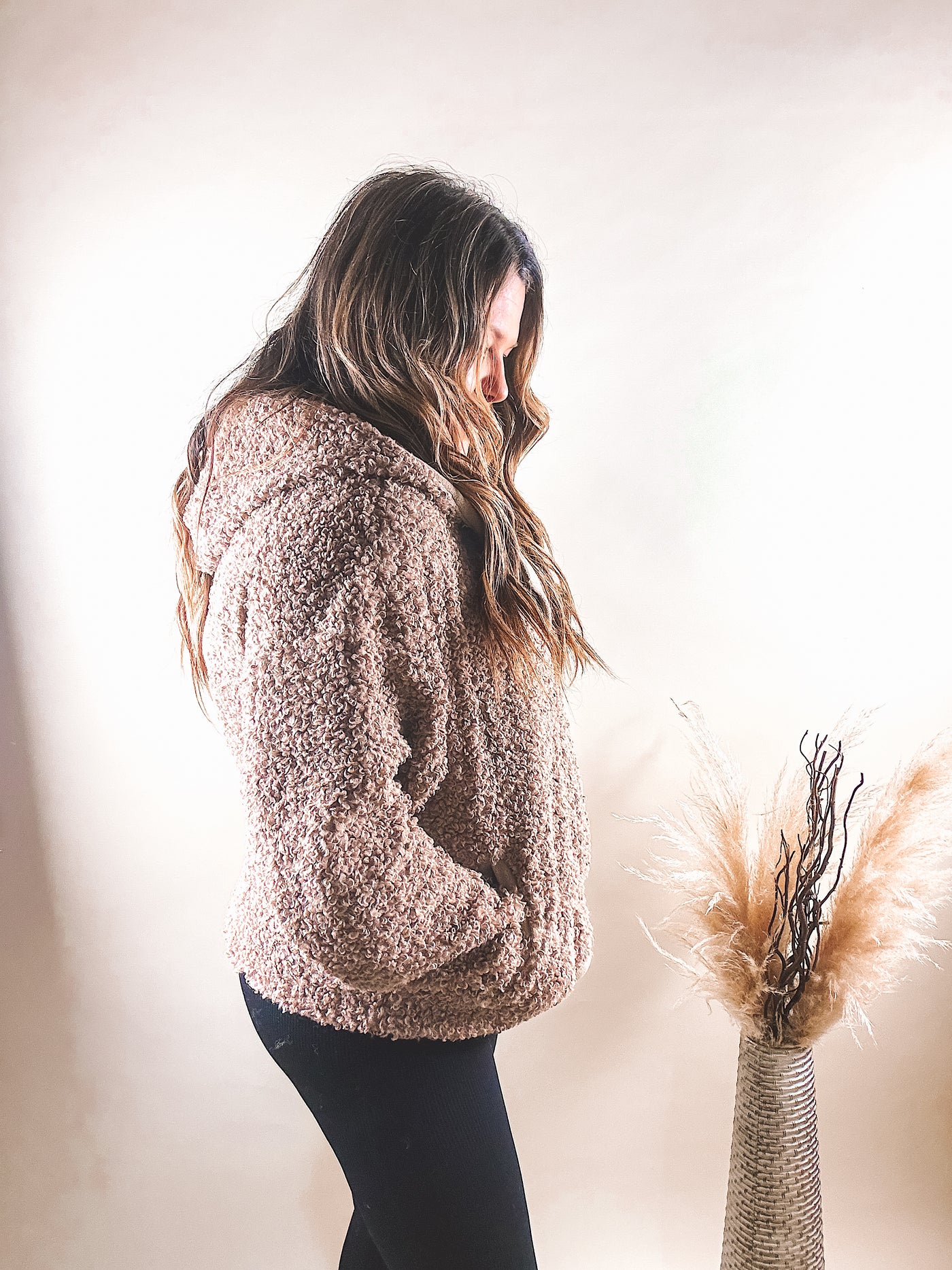 Fall Affair Sherpa Jacket In Mocha