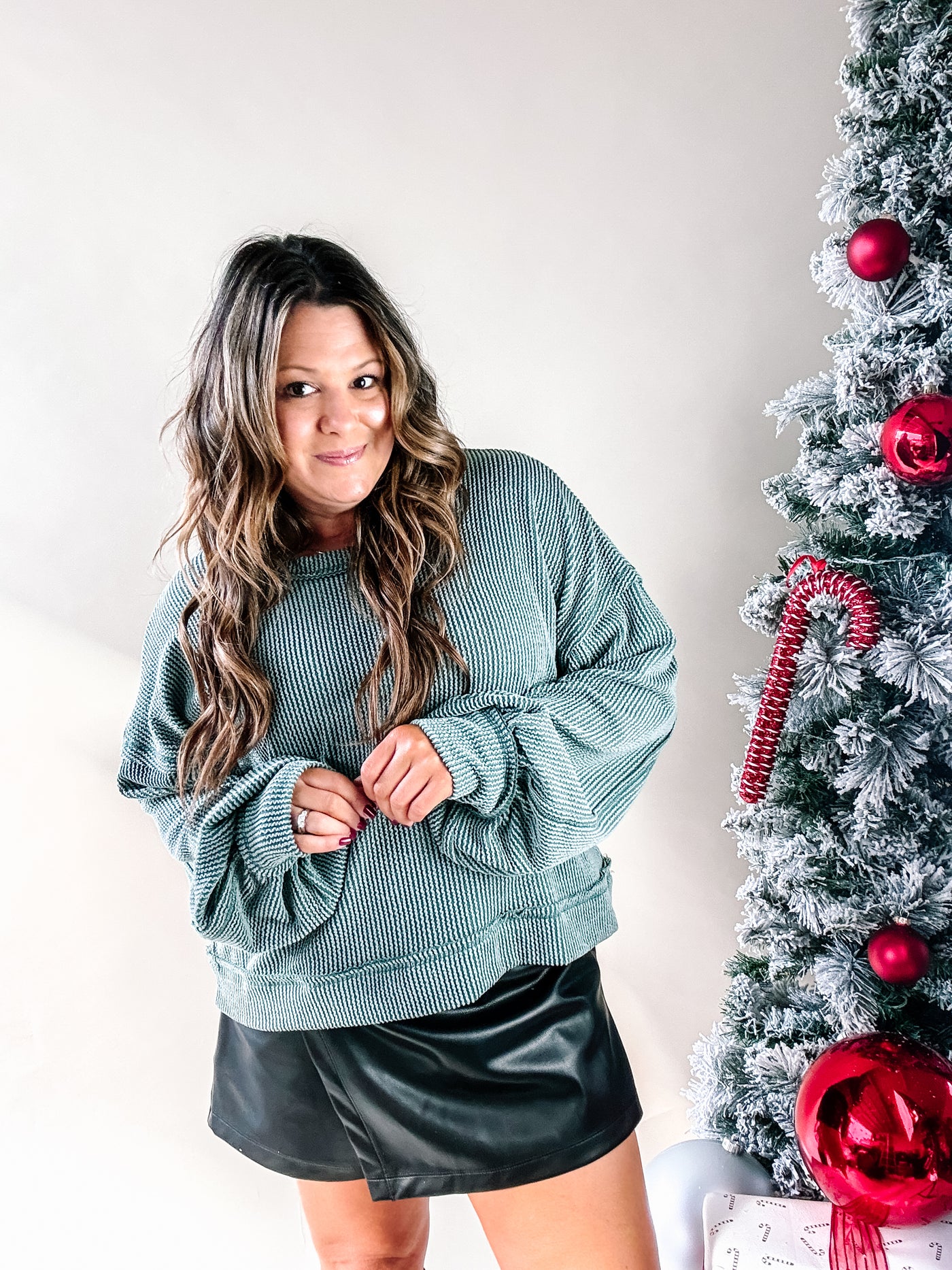 Uptown Chic Moss Green Top