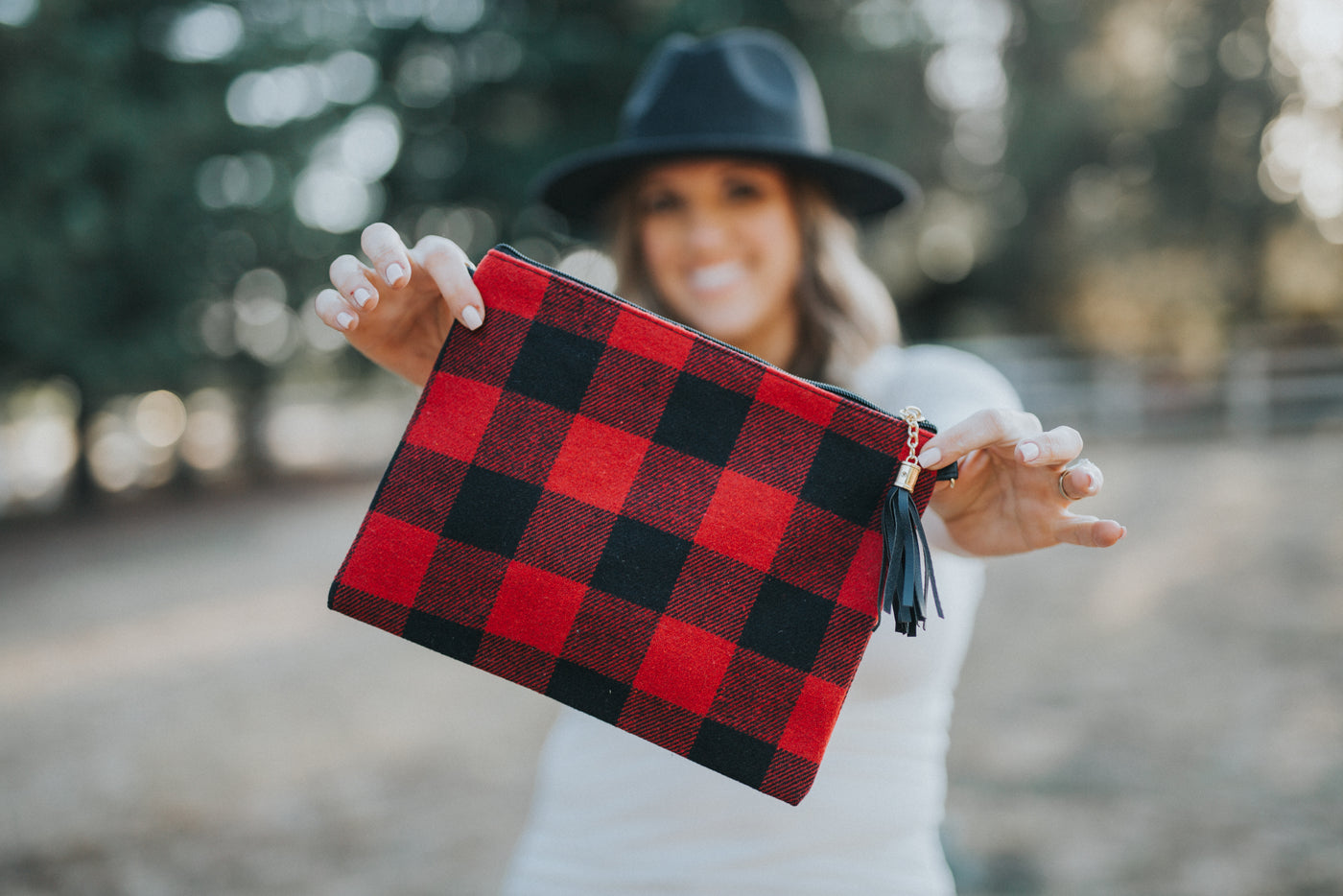 Mad For Plaid Red & Black Clutch