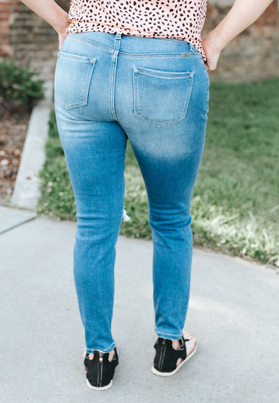 The Grace High Rise Distressed Medium Wash Jeans