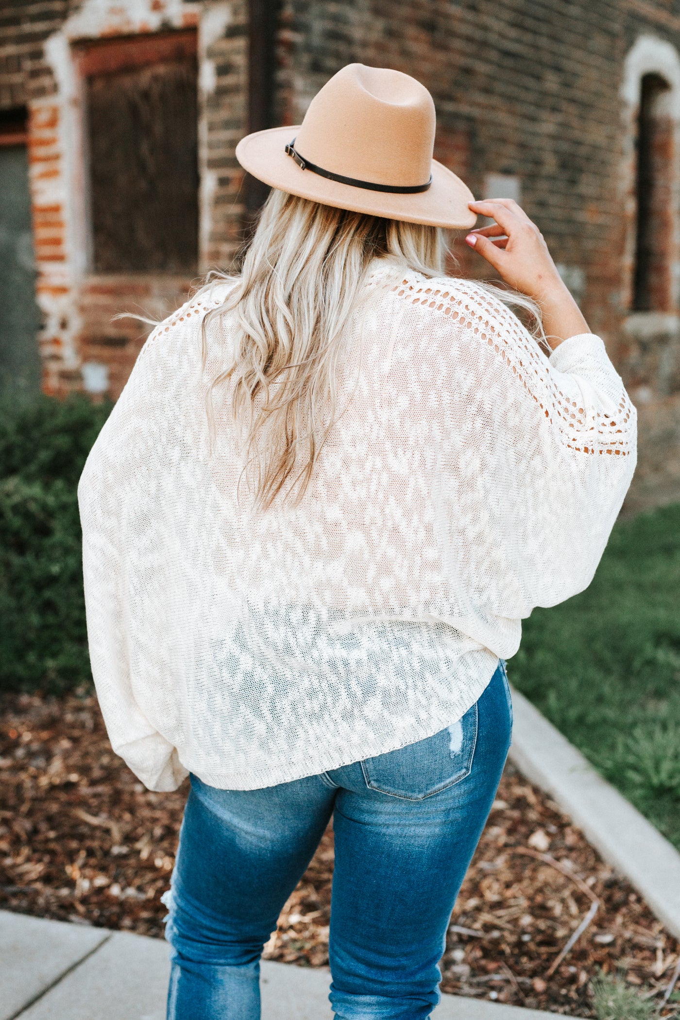 Captured Moments Sweater Top In Ivory
