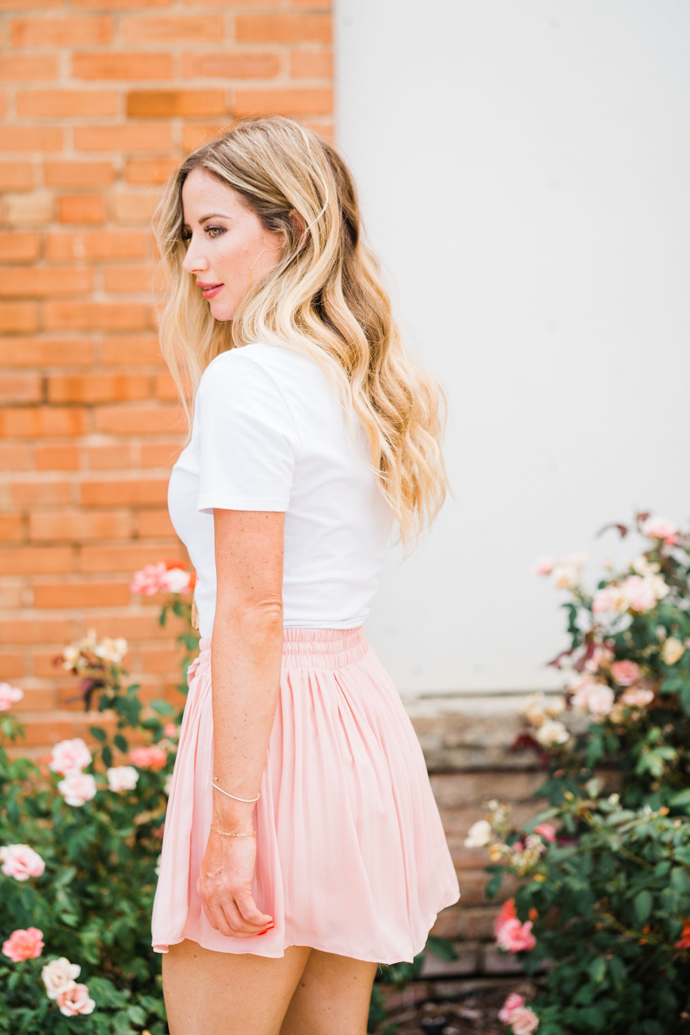 Graceful Love Pink Pleated Shorts