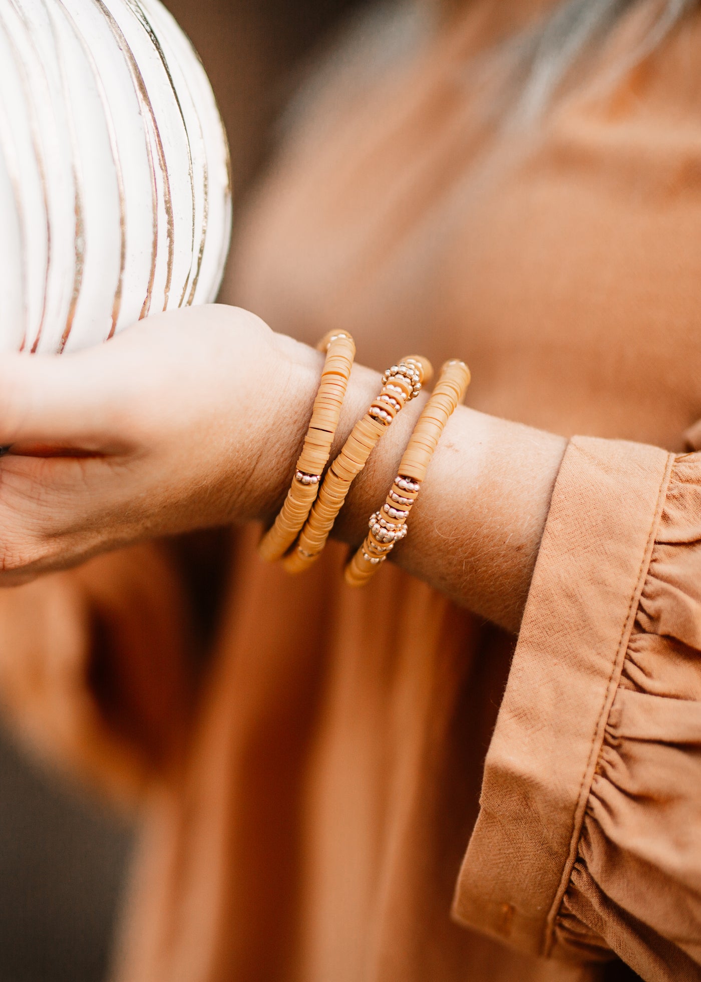 The Perfect Bracelet Stack In Mustard