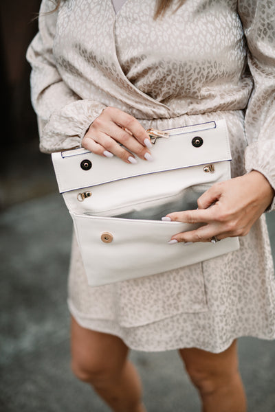 Kisses In The Snow Clutch In Ivory