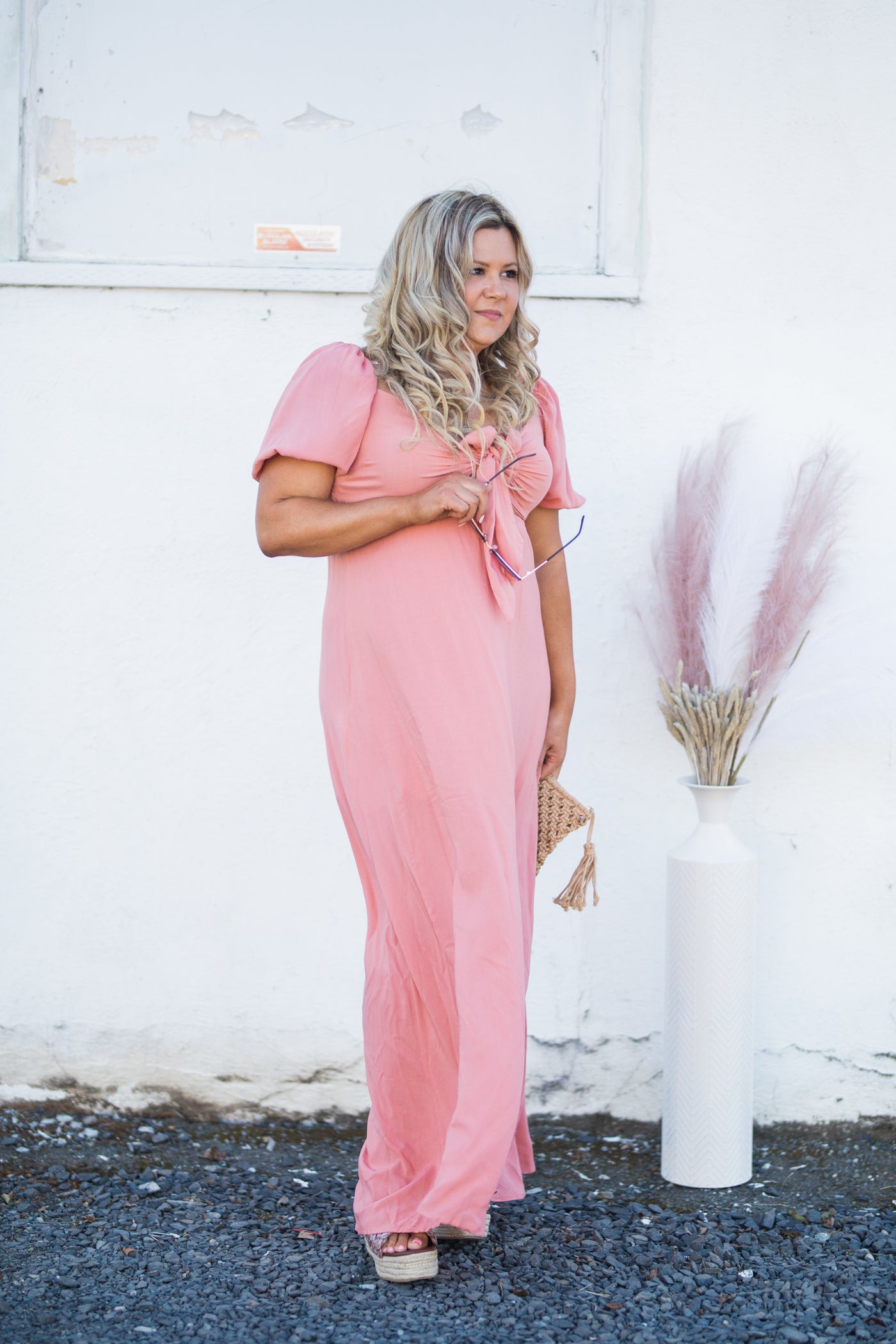 The Abby Tie Front Maxi Dress
