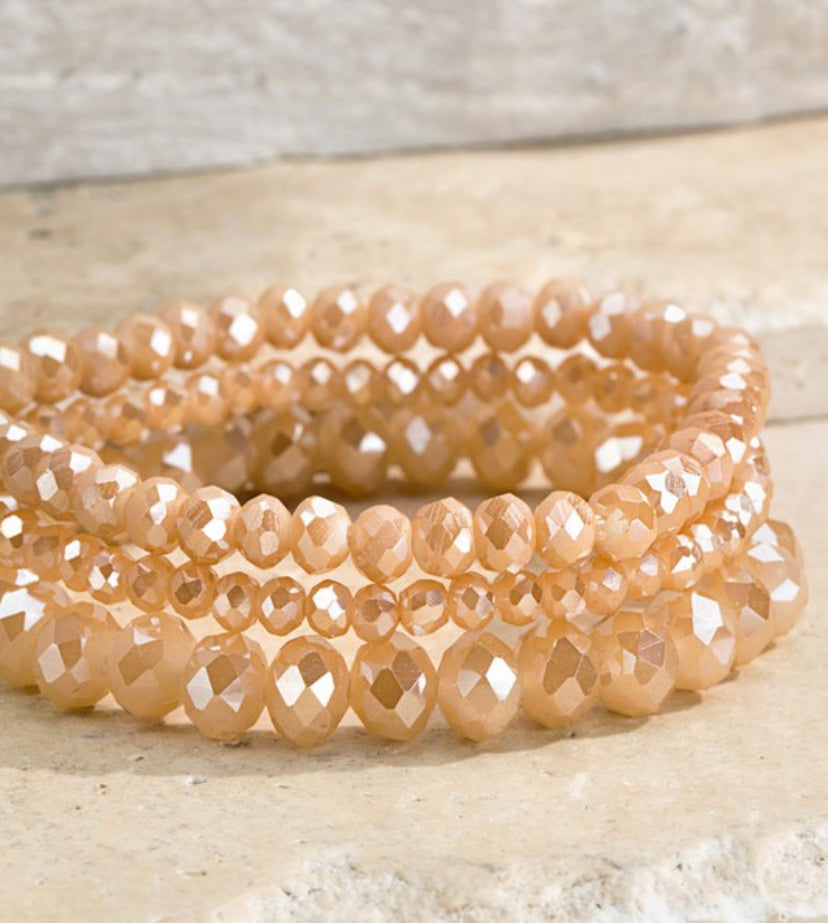 Calling Your Name Bracelet Stack In Taupe